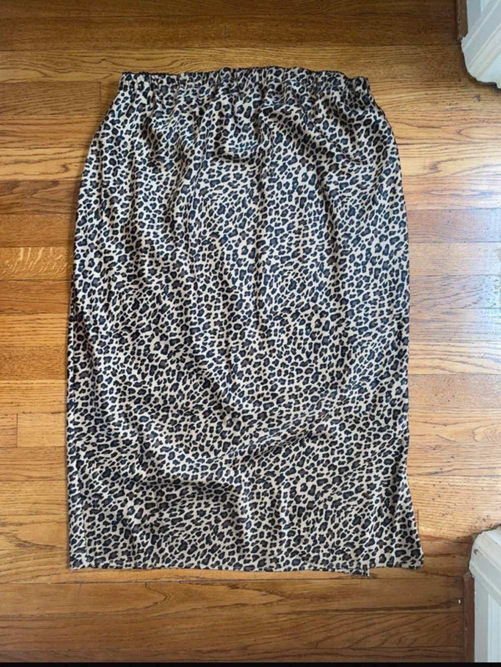 Isabel Maternity by Ingrid & Isabel Leopard-Print Midi Skirt in Beige and Black